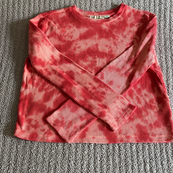 Saturday Sunday by Anthropologie Tie-Dye Waffle Long-Sleeve Tee/ Sweatshirt sz M - Picture 3 of 12